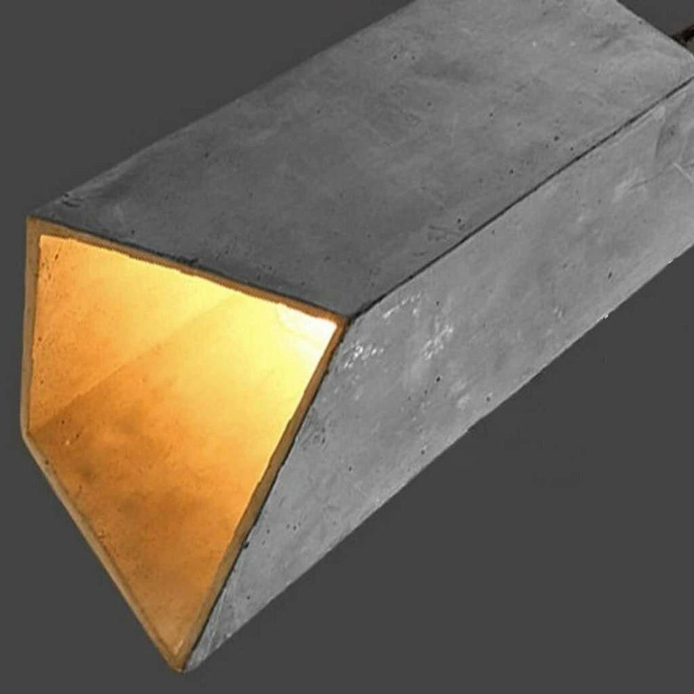 Trade Shop - Lampadario Effetto Cemento A Sospensione Pendente Moderno Con Portalampada E27 -