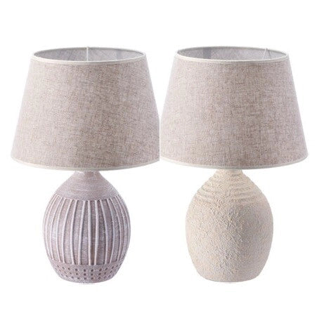 1 Pezzo Lampada da Appoggio con Base in Ceramica Anya 51 cm 2 Modelli