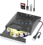 Esterno lettore CD/DVD con slot SD e USB 3.0 - Portatile per bruciare dati con alta velocità per laptop e desktop