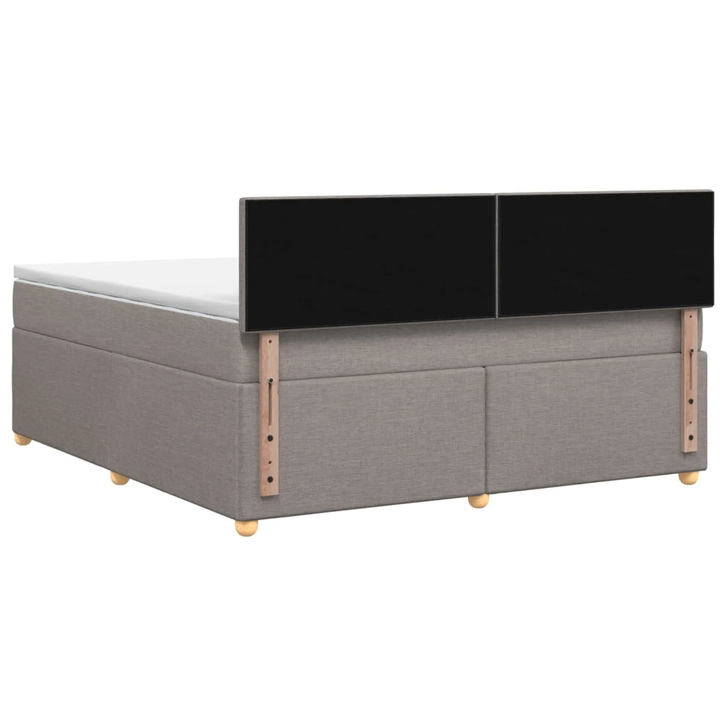 Letto box spring con materasso Tortora 180 x 200 cm Tessuto 3451025
