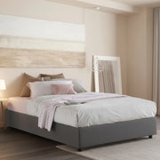 Letto Matrimoniale Annibale, Letto Matrimoniale Sfoderabile Made in Italy, Grigio