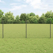 Recinzione a maglie con palo 10 x 0,8 m Grigio Rete 3336259