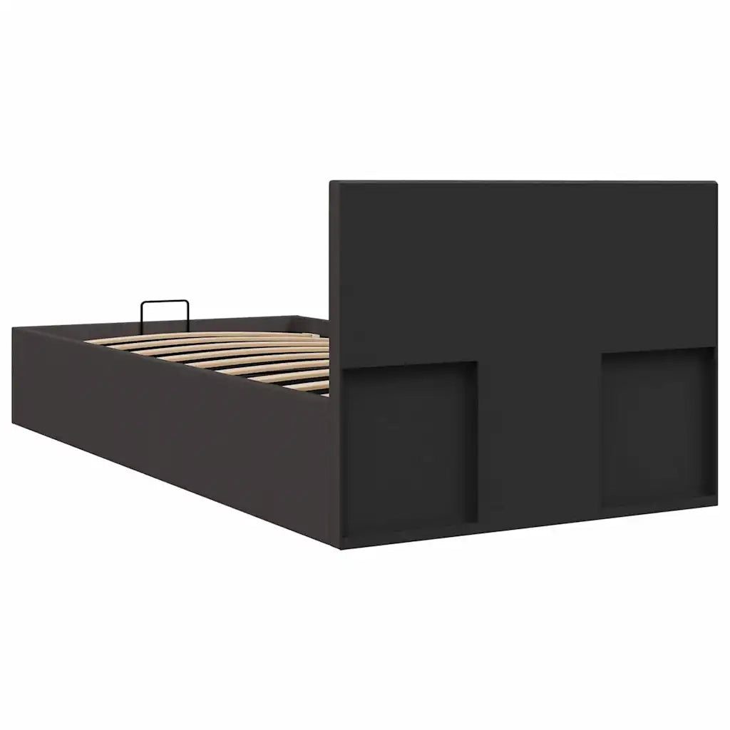Giroletto Idraulico Contenitore-Struttura Letto Grigio Scuro Tessuto 100x200cm