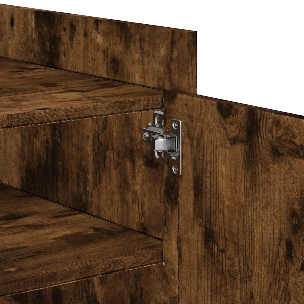 vidaXL Tavolino da Salotto Rovere Fumo 80x50x50cm in Legno Multistrato