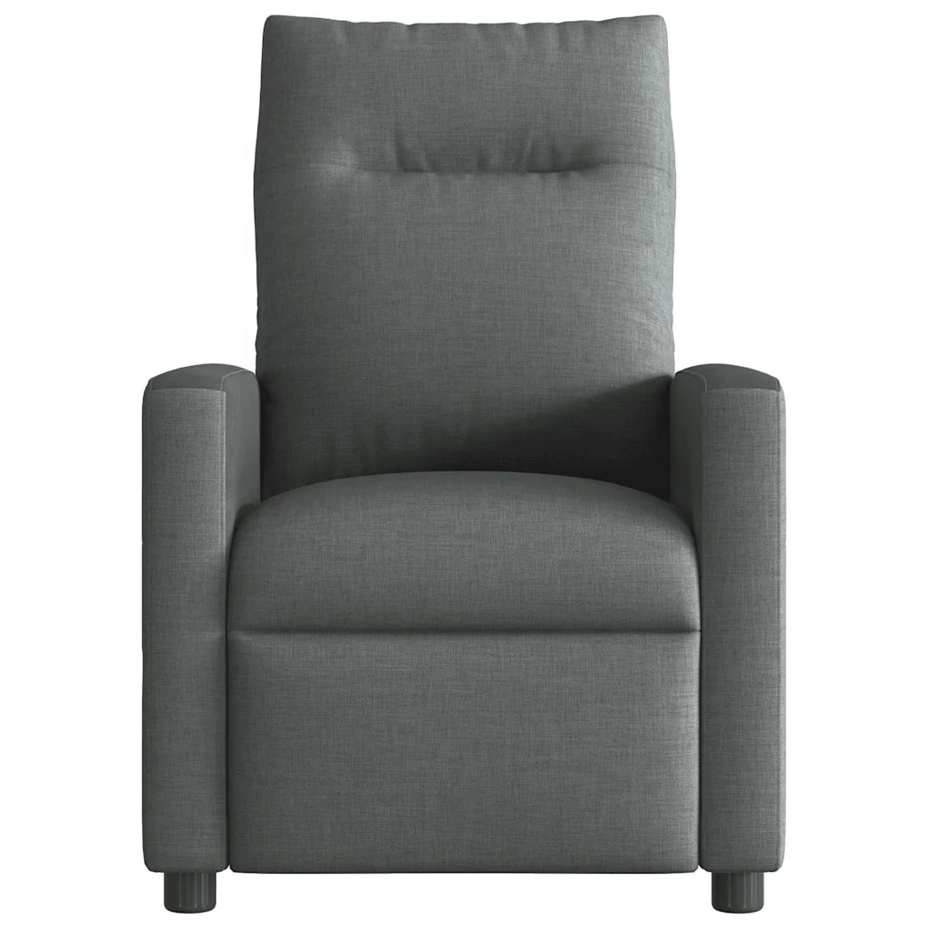 Divano Sedia-Poltrona Reclinabile Massaggio Elettrica Grigio Scuro Tessuto 955661