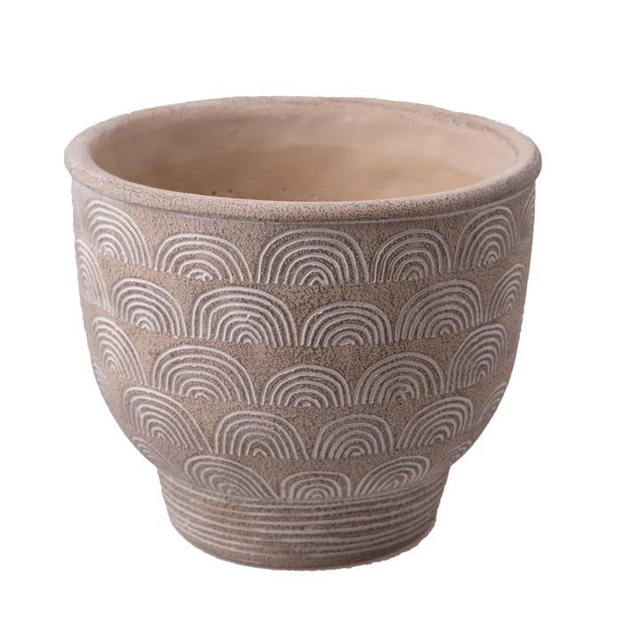 Contenitore Decorativo Disegni Rilievo Ø 23 H 21 cm