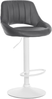 Sgabello da bar Milet in pelle artificiale bianca 3
