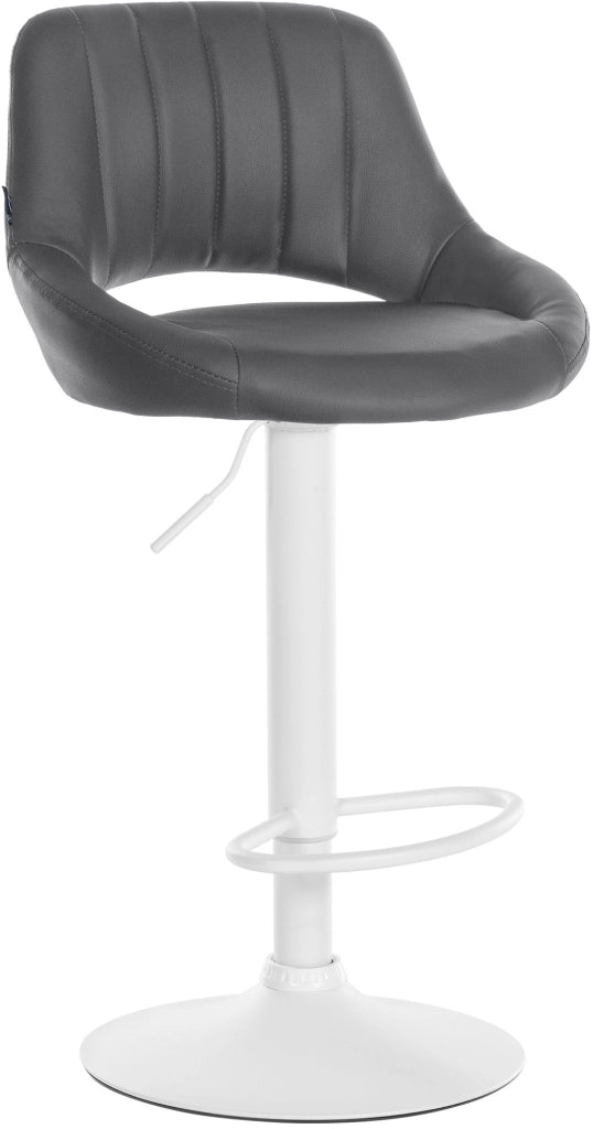 Sgabello da bar Milet in pelle artificiale bianca 3