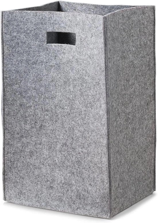 Raccoglitore di cera in tessuto di feltro grigio 35 x 30 x 55 cm