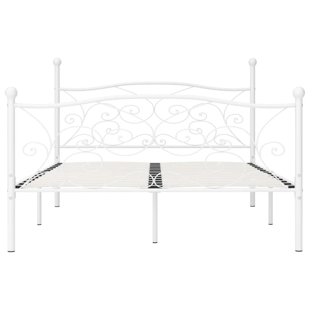Giroletto Base con Doghe Bianco in Metallo 120x200 cm 284449