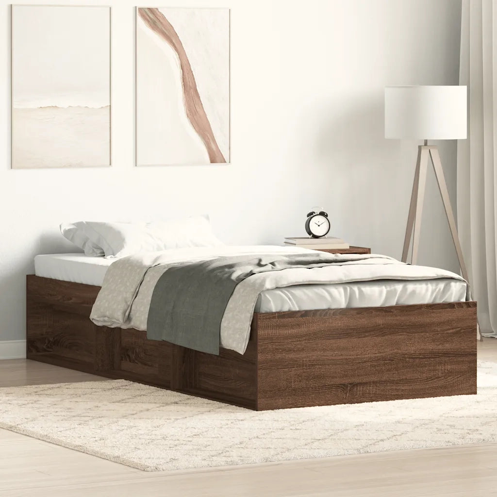 Giroletto-Struttura Letto Rovere Marrone 90x200 cm
