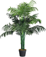 Pianta Finta da Interno da 110 cm, Pianta Artificiale in Vaso Elegante, Albero Artificiale per Salotto, Camera da Letto e Balcone