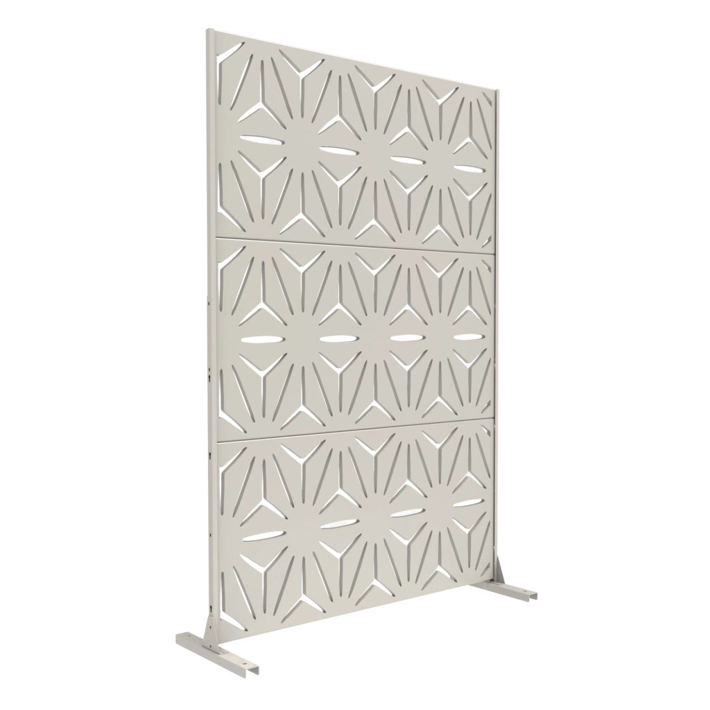 Pannello Divisorio Kilsturd in Acciaio Zincato con Motivo Decorativo 180x120 cm - Beige Aglio casa.pro
