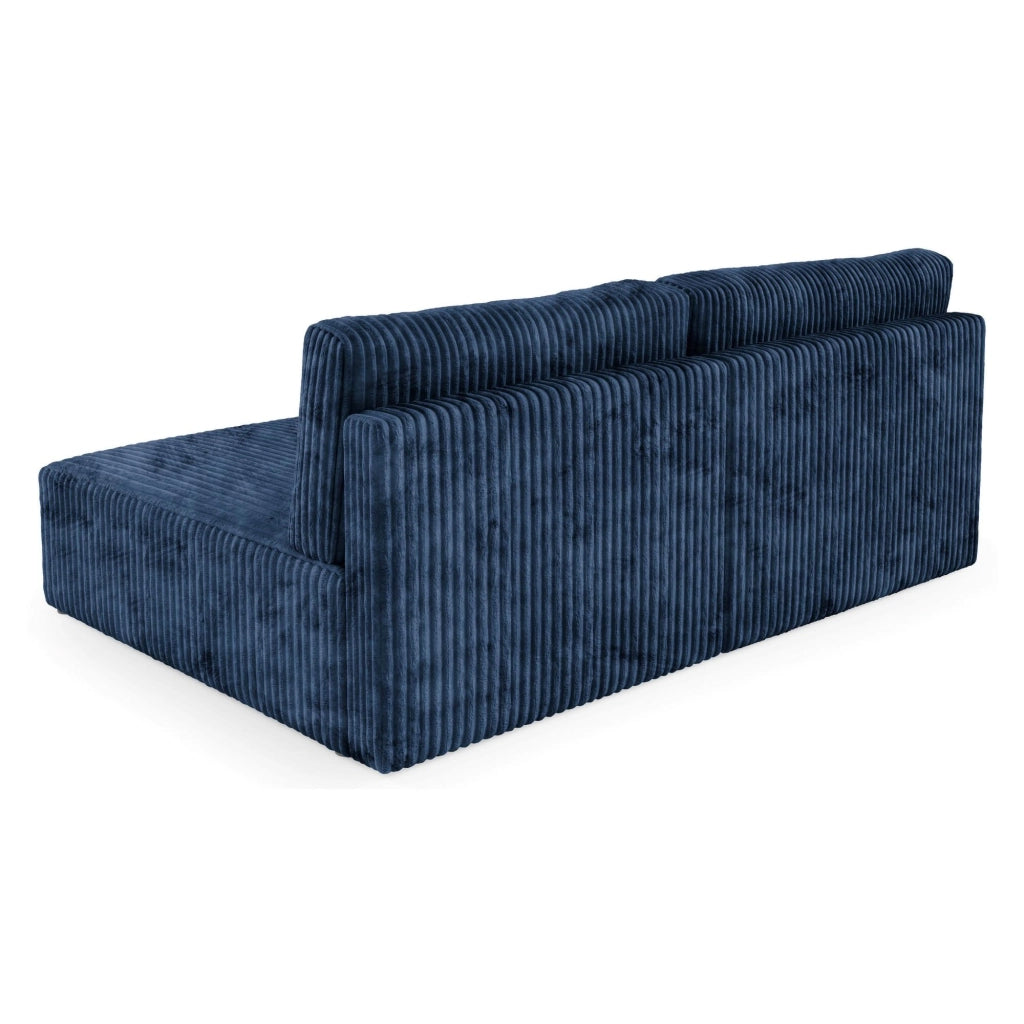 Pergola, Divano Letto con Penisola Contenitore, 210x149 cm blu