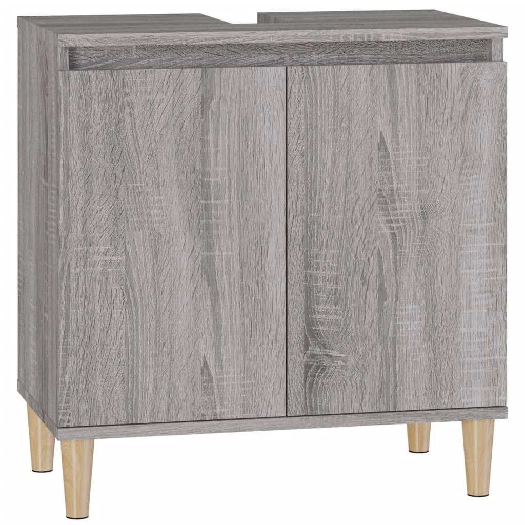 Mobile lavabo/lavabo 58 x 33 x 60 cm in legno laccato grigio 02_0006848