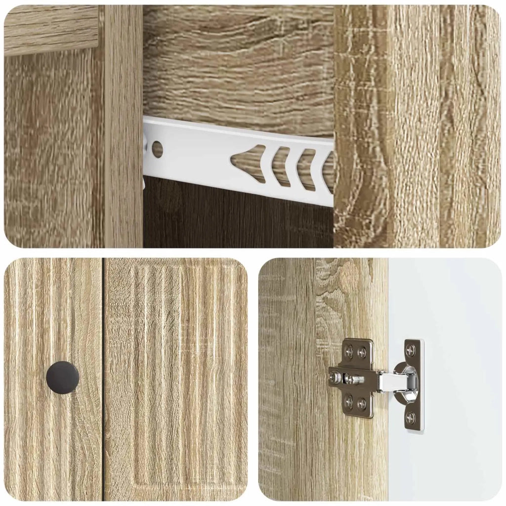 Credenza Rovere Sonoma 66 x 34,5 x 90 cm Legno ingegnerizzato
