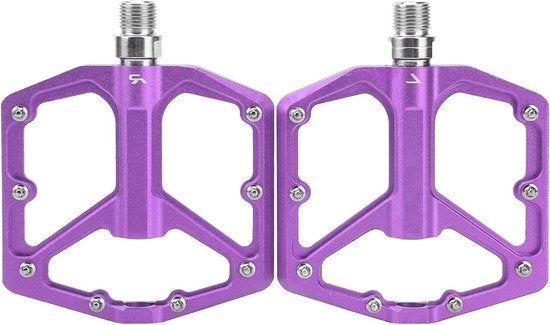 Pedali in Alluminio per Mountain Bike - Antiscivolo - Disegno a Guscio - Accessori per Bicicletta