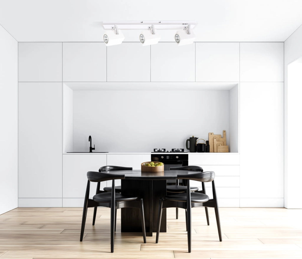 Italux Mateo plafoniera 3 luci GU10 LED bianco/cromo