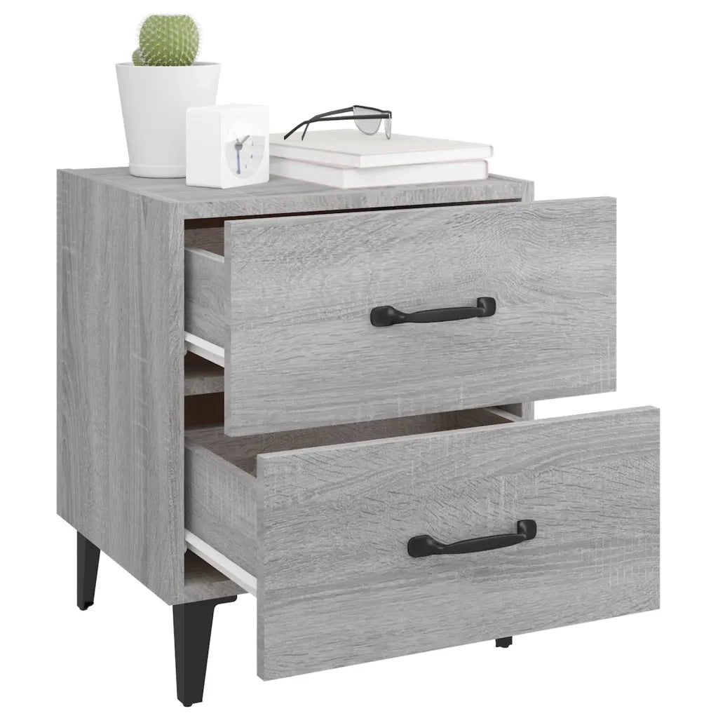 Comodini 2 pz Grigio Sonoma 40x35x47,5 cm cod mxl 30141