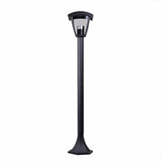 LAMPIONE LED DA GIARDINO GRIGIO CON ATTACCO E27 IP44 - DESIGN MODERNO STRUTTURA IN ALLUMINIO E POLICARBONATO IDEALE PER ESTERNI