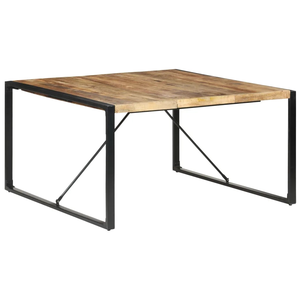 Tavolo da Pranzo 140x140x75 cm in Legno di Mango Grezzo