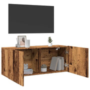 vidaXL Mobile TV a Parete Legno Antico 100x30x41 cm