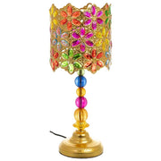 Lampada in metallo con vetro acrilico colorato 23x23x46