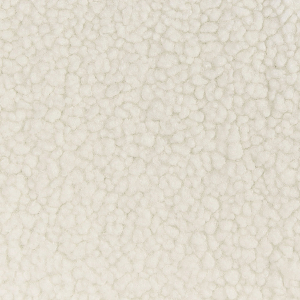Sedia a dondolo in tessuto poliestere boucle bianco e oro Rivestimento in metallo Gambe a pattini Design tradizionale e retrò