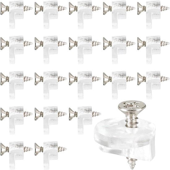 Kit di clip per tenere in posizione i vetri - 20 pezzi clip in plastica per finestre e porte diametro 13mm