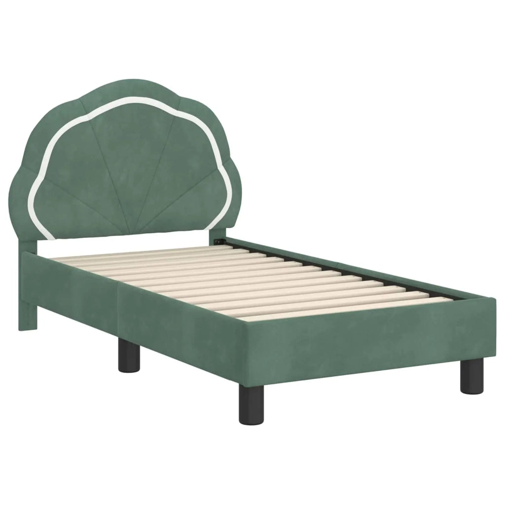 Struttura letto per bambini con testata Verde Mare 70 x 140 cm