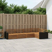 Set di divani da esterno 5 pcs Naturale 331 x 172,5 x 73 cm