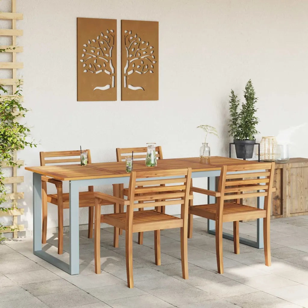 Tavolo da Giardino | Tavolino da esterno Grigio 200 x 90 x 75 cm