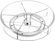 Organizzatore di Cucina - Lazy Susan con Rotazione a 360° e Pareti di Divisione Rimosibili