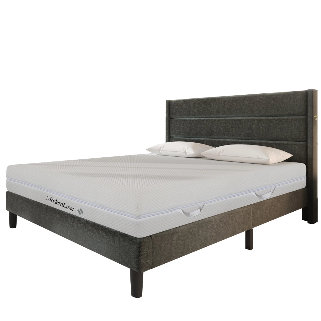 OKWISH Materasso in Schiuma Fredda 140×200 cm, Materasso Matrimoniale 7 Zone, H2 e H3, Fodera Lavabile 60 °C e Maniglie, senza Materasso