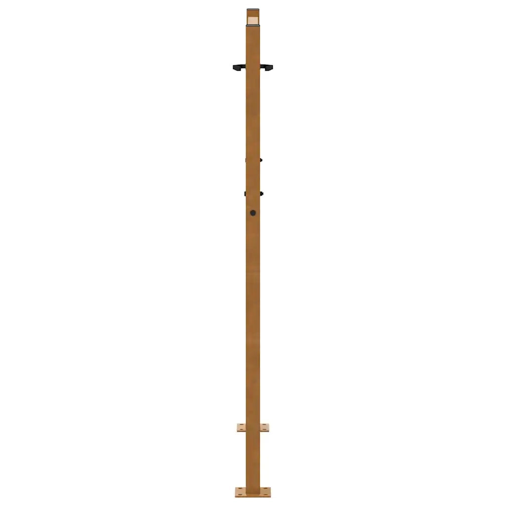 vidaXL Cancello da Giardino 105x130 cm Acciaio Corten Design a Traccia