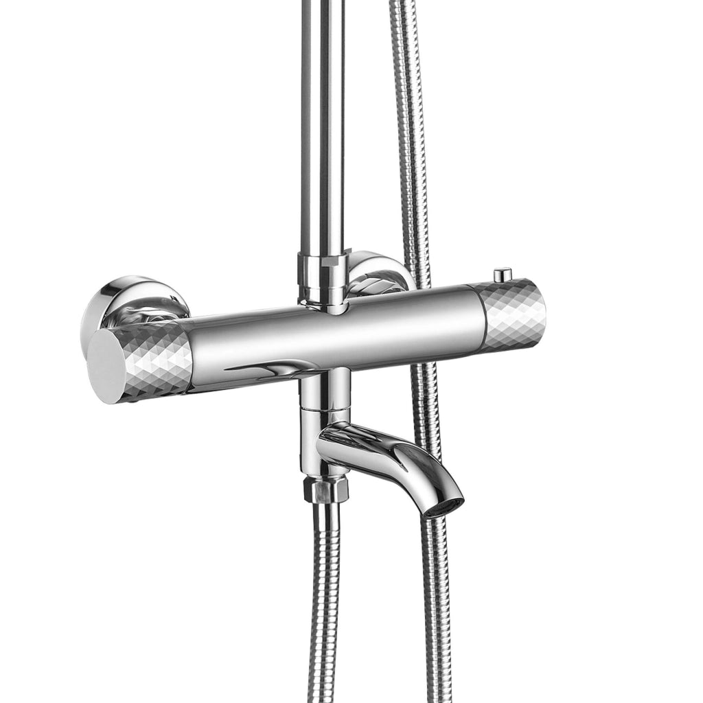 Set Doccia Da Incasso Con Termostatato Lungo Diamond Chrome