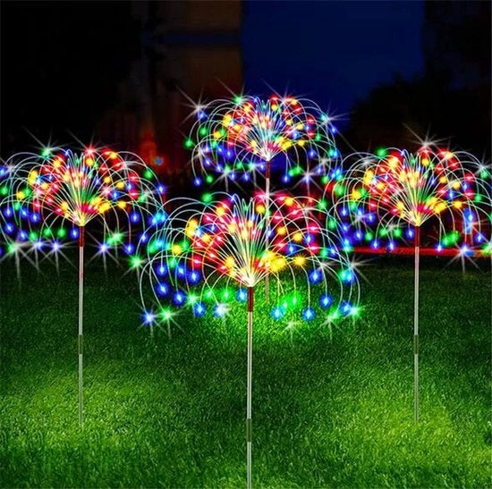 4 Pacchi di Illuminazione Solare per Esterno – RGB – Pannello Solare Maggiore – IPX Resistente all'Acqua – 90cm di Altezza – Illuminazione Solare per Patio, Giardino e Piazzale