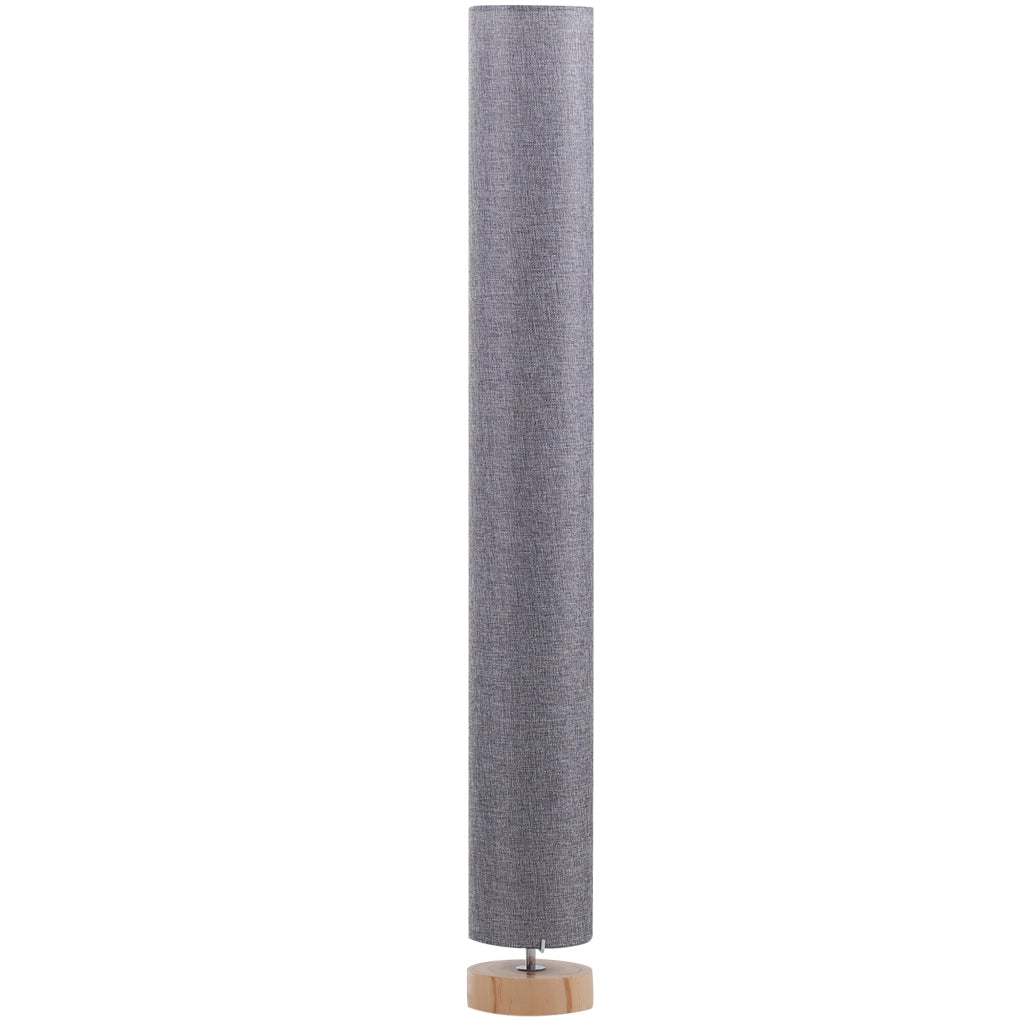 Lampada da terra per soggiorno ¨C zephmum ¨C grigio, metallo, lino, ?15x120 cm