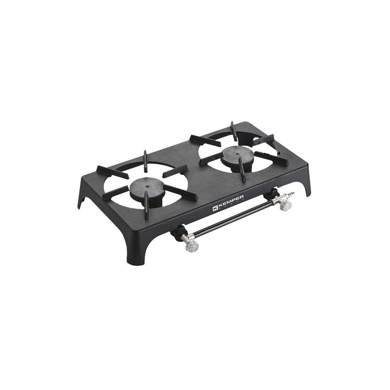 Fornellone a gas Kemper 2 fuochi 37x51 cm – ghisa – 7,5 kW – 30 mbar