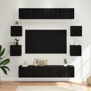 Set mobile TV 8 pcs 80 x 30 x 30 cm Rovere Nero 3438604