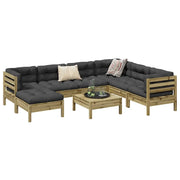 Set Divani da Giardino 8pz con Cuscini Legno Impregnato di Pino 3299562