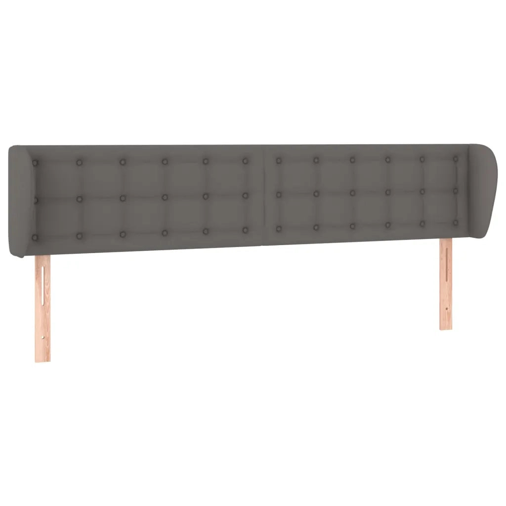 Testiera ad Orecchio-Testata con Orecchie Grigio 203x23x78/88 cm in Similpelle 220618