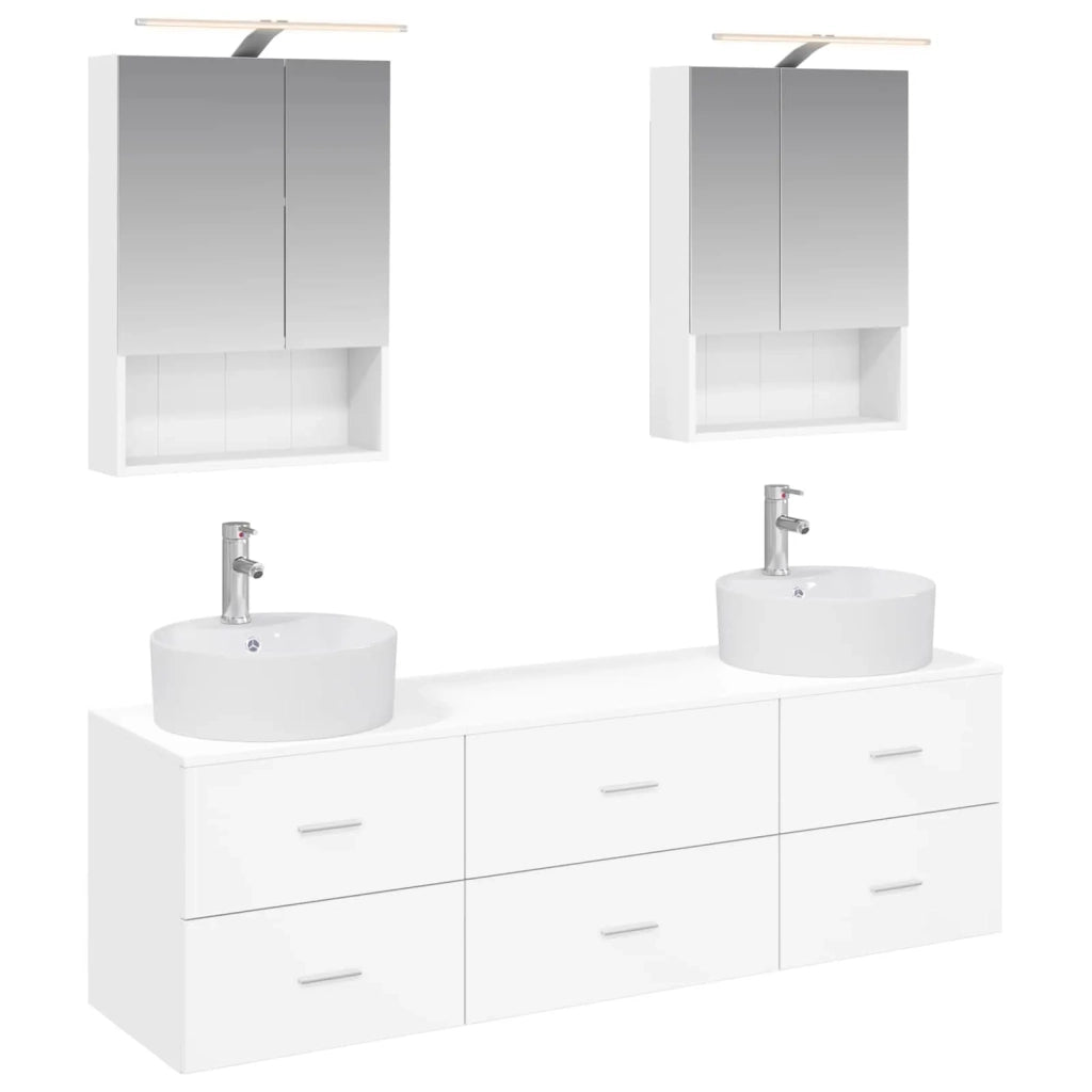 Set di mobili per il bagno 5 pcs Bianco 3406879