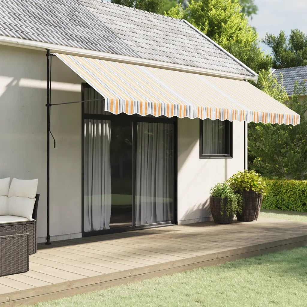 Tessuto Ricambio per Mantovana Tenda-Sostituzione della mantovana per tenda Strisce Multicolore 4,5 m
