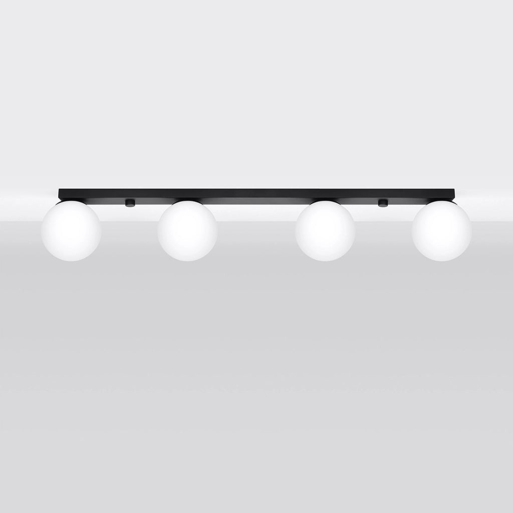 Plafoniera/Applique Pure Lume Soleda 4xG9 bianco/nero