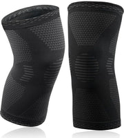 Sportivi protezioni ginocchia, 2 x compressi protezioni ginocchia, ginocchio ligamentare, artrosi supporto ginocchio, braccio sportivo per dolore ginocchio, distacco menisco (XL) - nero