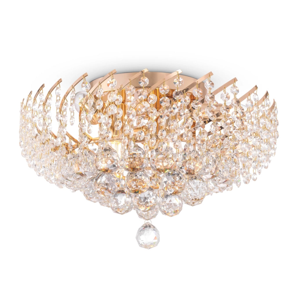 Lampadario Karolina Maytoni cristallo oro 6xE14 DIA120-06-G