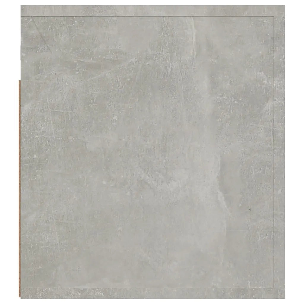 Set di 2 Comodini | Armadio da Notte | Mobiletto da notte a Muro Grigio Cemento 50x36x40 cm