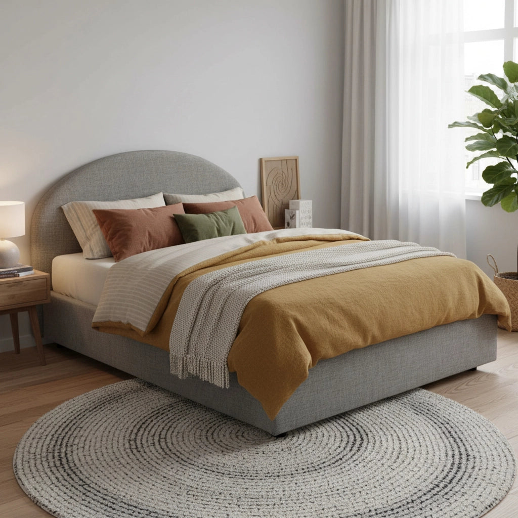 Letto Matrimoniale Melanite, Letto Matrimoniale Materasso Incluso Made in Italy, Grigio
