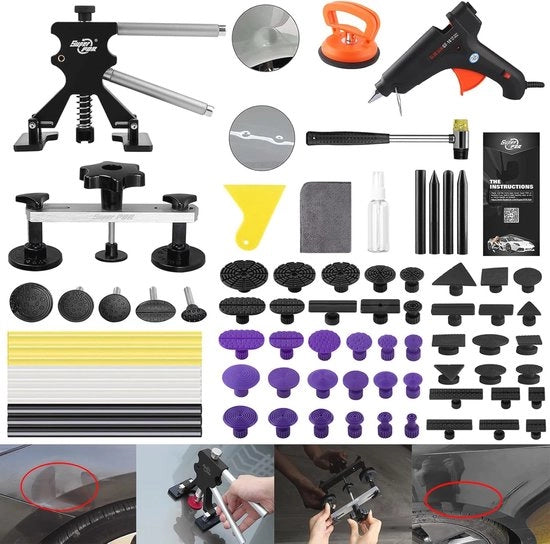 Kit di riparazione di buchi 69 delicati - Rimuovi facilmente i buchi senza danneggiare la vernice